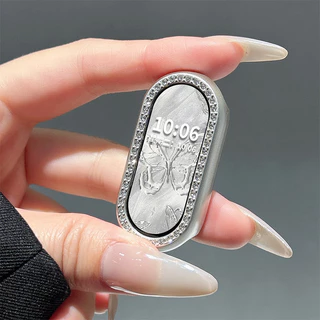 กรณี PC รูโดยไม่มีฟิล์มสำหรับ for Xiaomi Mi Band 9 10 NFC ป้องกัน Gores แข็งกันชน Bling เพชรป้องกันหน้าจอฝาอุปกรณ์เสริม
