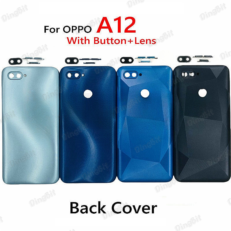 สําหรับ OPPO A12 A12S ฝาหลังแบตเตอรี่ด้านหลังแผงประตูกรณีอะไหล่ซ่อม