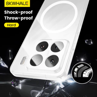BKWHALE Matte Ultra-Thin Clearเคสโทรศัพท์แม่เหล็กสําหรับXiaomi 17 15 14 13 17T 13T POCO F8 F7 F6 F5 X7 X6 Redmi K60 K70 K80 K90 Ultra Note15 Note14 Pro + ฝาครอบแข็งโปร่งใส