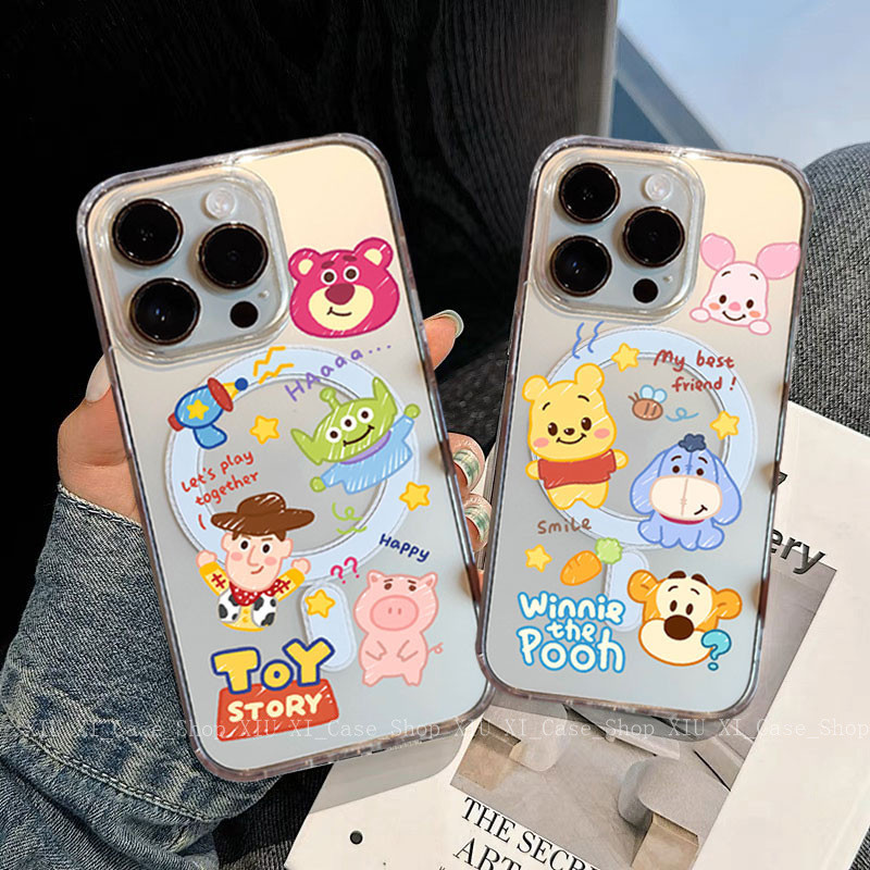 🍔เข้ากันได้สำหรับ iPhone เปลือกดูดแม่เหล็ เคสไอโฟน 16promax 13 14plus 15 PRO max XR 12 13pro  7P 14 pro max 16pro-YCK48