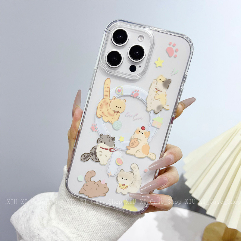 💖เข้ากันได้สำหรับ iPhone เปลือกดูดแม่เหล็ เคสไอโฟน 16promax 13 14plus15 PRO max XR 12 13pro 7P14 pro max 16pro-JXYCK20