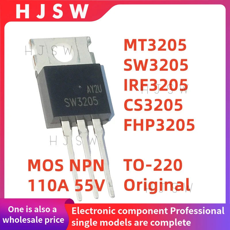 1-5PCS CS3205 FHP3205 SW3205 IRF3205 MT3205 MT3205A CS3205B8 TO-220 110A 55V MOS NPN ทรานซิสเตอร์อิเ