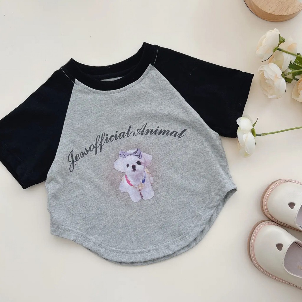 สาวแขนสั้นเสื้อยืด 2023 ฤดูร้อนใหม่เด็กสาวสไตล์เกาหลีสั้นอินเทรนด์ครึ่งแขนเสื้อเด็กเสื้อผ้าแฟชั่นร้าน Sanwildla05 th