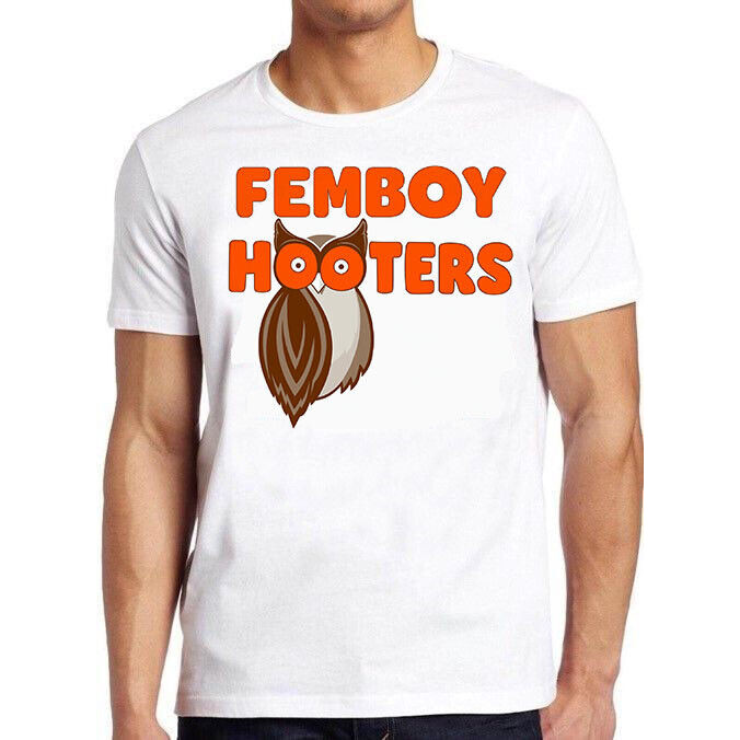 Femboy Hooters T เสื้อนกฮูก Boobs America Usa Bird โลโก้ Cool Tee M458