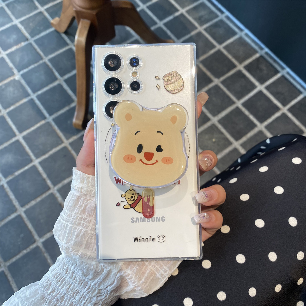 Samsung Samsung Galaxy S25 Ultra S24 Ultra การ์ตูนน่ารัก Kuromi Winnie the Pooh เคสโทรศัพท์ S23 S22 Ultra S23fe S24 Plus เคสแม่เหล็กแม่เหล็กดูดโกดัง Mi Winnie the Pooh Bracket รวมทุกอย่างเคสนุ่ม - รูปที่ 7