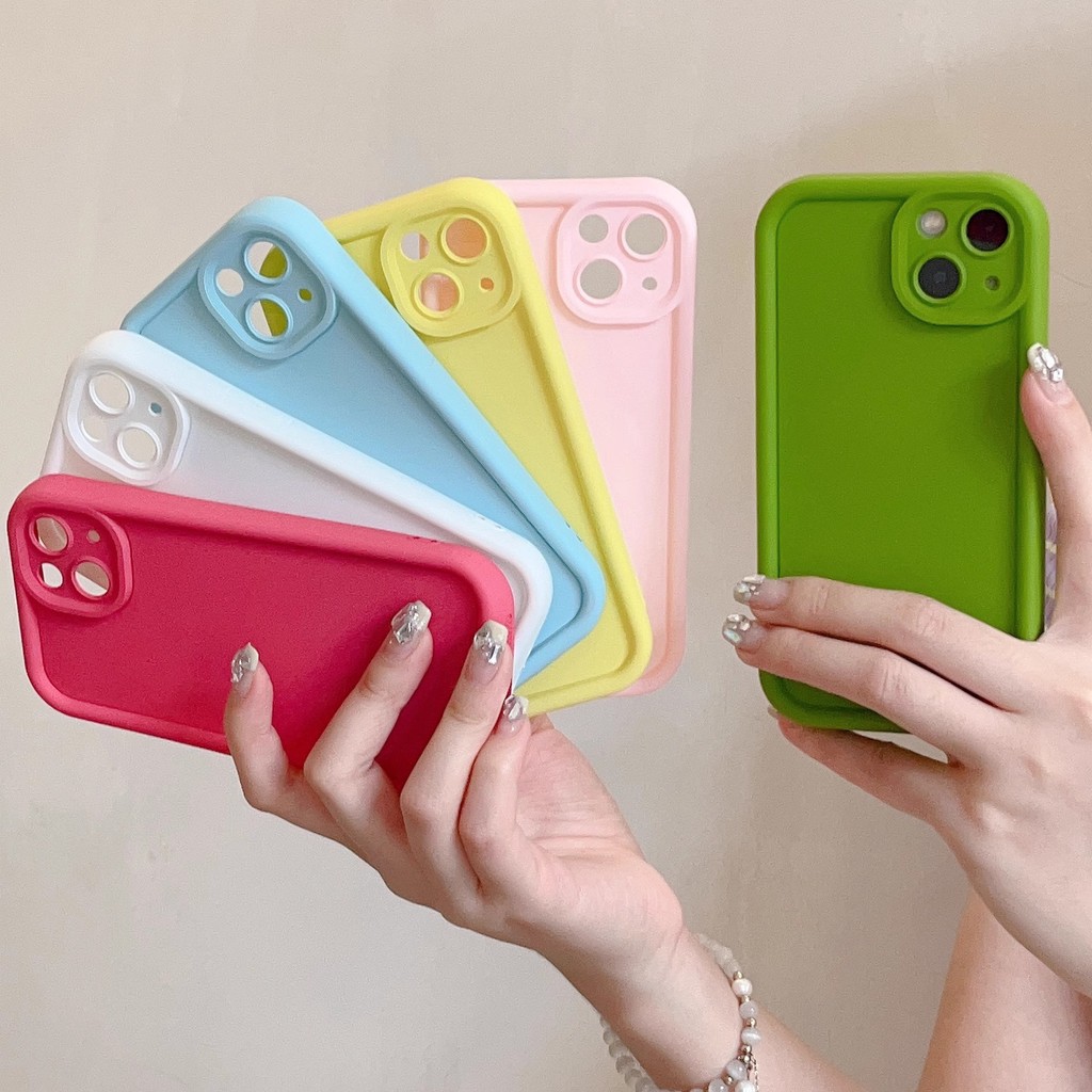 สีลูกกวาดซิลิโคนนุ่ม กรณี Realme C25Y 5 11 C53 5i C67 C15 C51 Note C3 50 C20 C25 C55 7i 6i 8i C31 C21 C12 C35 C17 C33 C