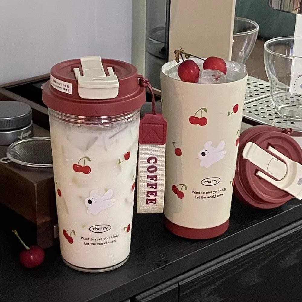 ออปติม ขวดน้ํา, ถ้วยน้ําป้องกันการรั่ว 550มล, แบกเชือกน่ารักความจุขนาดใหญ่ดื่มคู่ถ้วยพลาสติกนักเรียน - รูปที่ 6