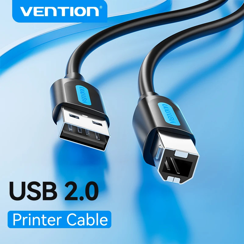Vention สายเครื่องพิมพ์ USB 3.0 2.0 Type A Male to B Male Cable for Canon Epson HP ZJiang Label Printer DAC USB Printer