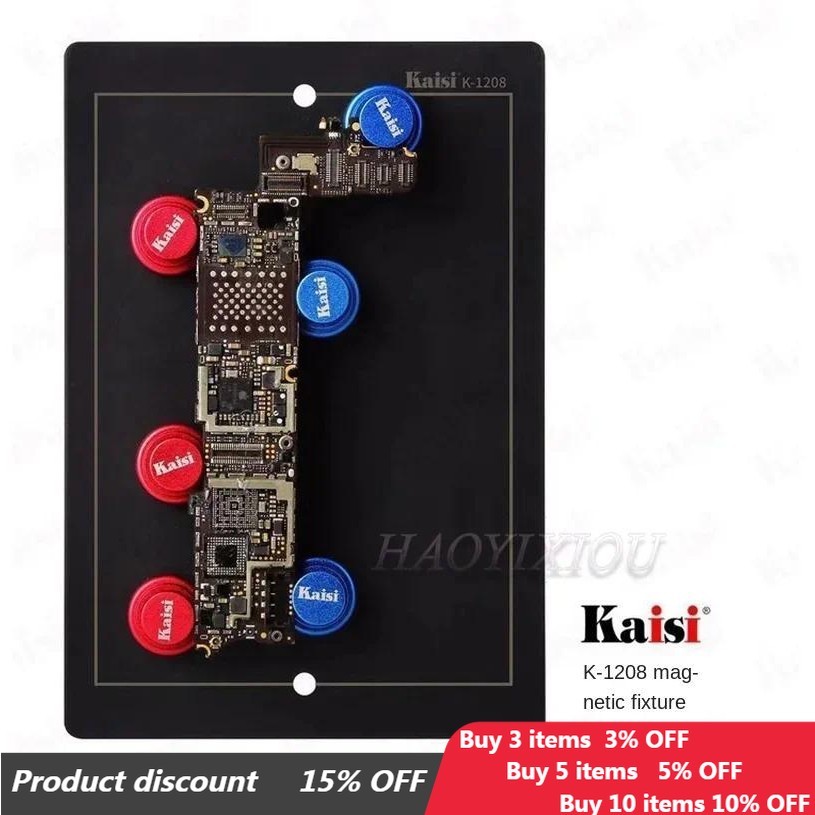Kaisi แม่เหล็ก PCB ผู้ถือพิเศษสําหรับกล้องจุลทรรศน์โทรศัพท์ซ่อมเมนบอร์ดเครื่องมือ K-1208 K-1208A