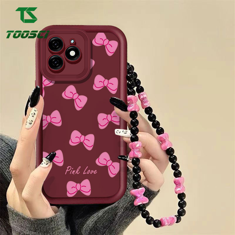 TOOSCIหวานBowknotเคสโทรศัพท์ + สร้อยข้อมือสําหรับVIVO Y22S Y31 Y51S V25E Y78+ Y36 Y27 Y28 V21 V11I V