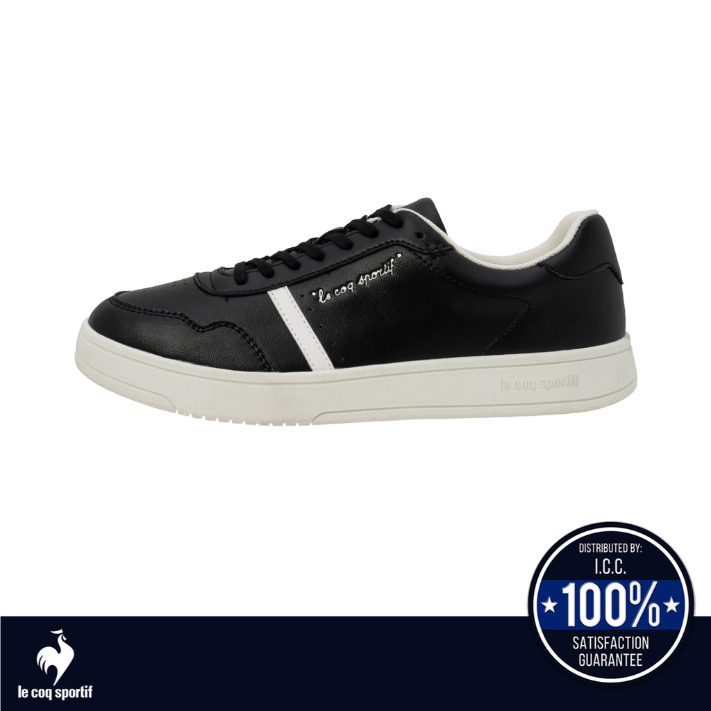 le coq sportif รองเท้าชาย-หญิง รุ่น LCS REIMS สีดำ (รองเท้าผ้าใบ, รองเท้าแฟชั่น, แบบผูกเชือก)