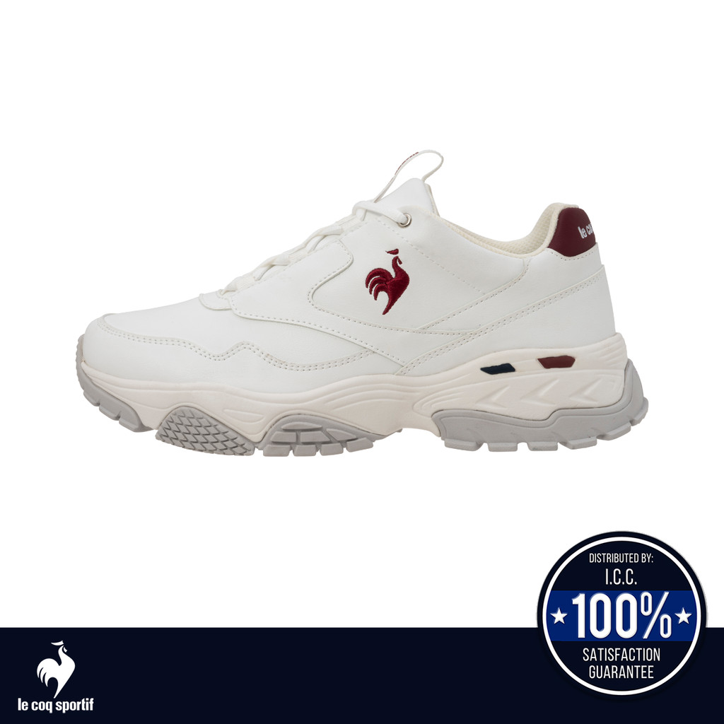 le coq sportif รองเท้าชาย-หญิง รุ่น LCS BASQUE III สีขาว-แดง (รองเท้าผ้าใบ, รองเท้าแฟชั่น)
