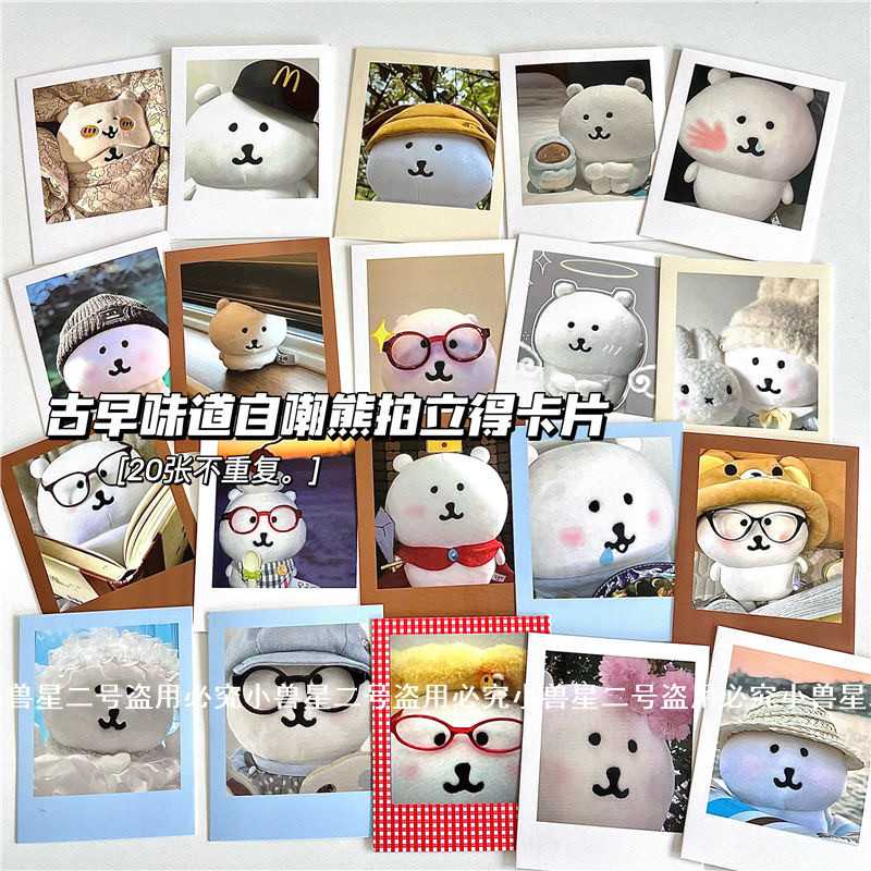 Steve 20 ชิ้น Self-deprecating Bear Photo Card Journal วัสดุตกแต่ง Nagano