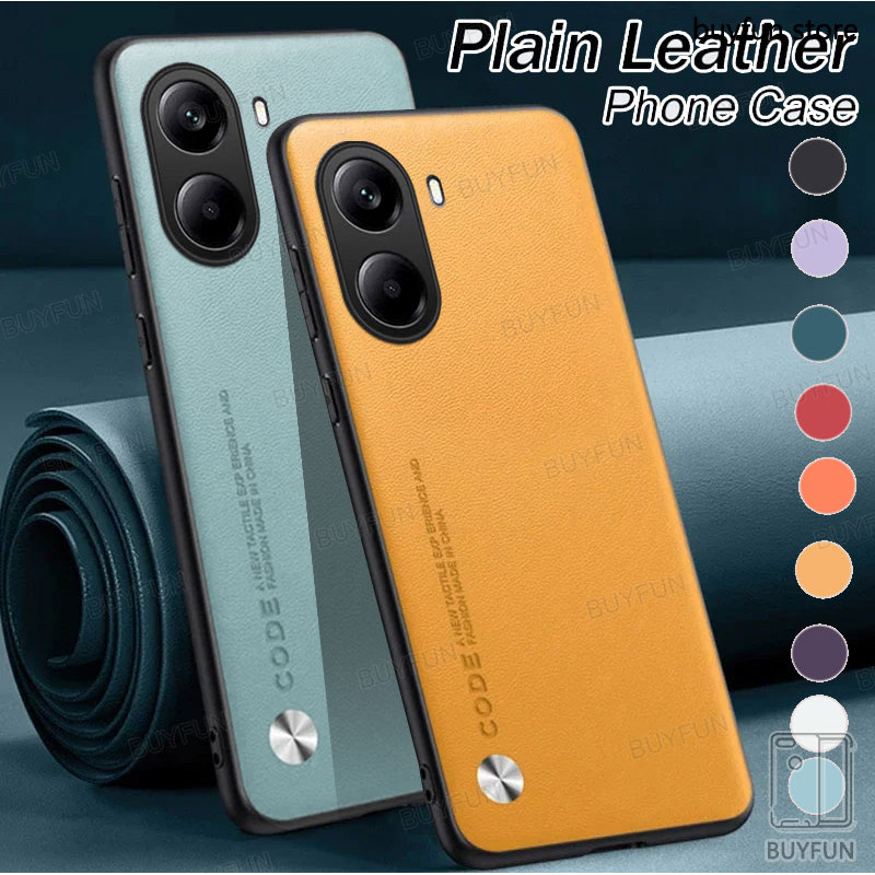 YDCG Luxury Plain Skin Leather Case For For Xiaomi Poco X7 Pro pocox7 pokoX 7 Back Cover Matte Protection Shell