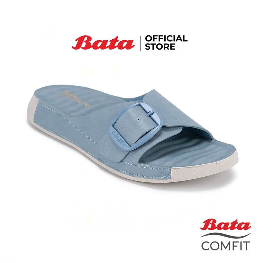 Bata บาจา Comfit รองเท้าเพื่อสุขภาพแบบสวม เทคโนโลยี Wellness สำหรับผู้หญิง รุ่น CALLINE สีฟ้า รหัส 6019154