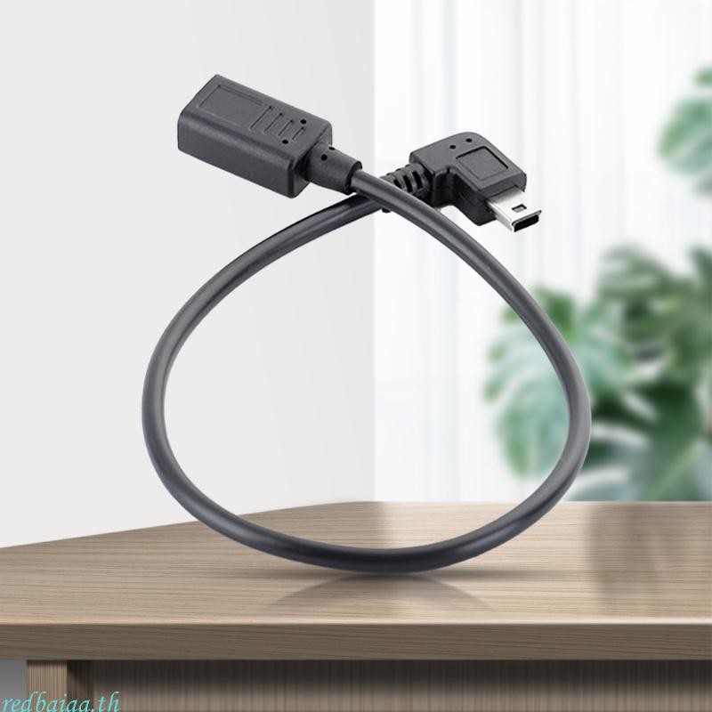 Redbaiaa Mini USB Male to Type C Female Charging and Sync Cable for mp3 mp4 MiniUSB Port