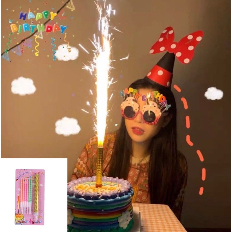 A388 เซ็ทเทียนพลุ เทียนวันเกิด เทียนพลุ พร้อมส่งในไทย PP