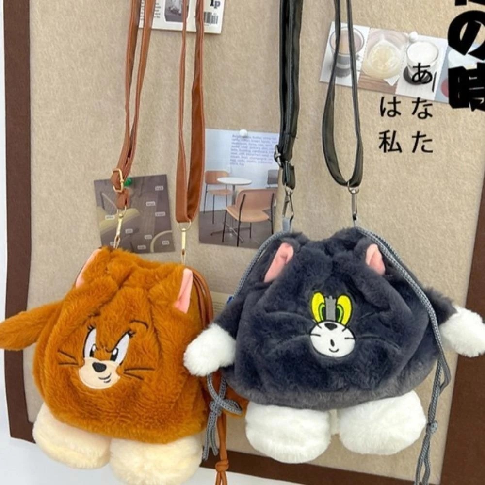 ใหม่ กระเป๋าสะพายไหล่ กระเป๋าขนนิ่ม แบบนิ่ม ขนาดใหญ่ จุของได้เยอะ