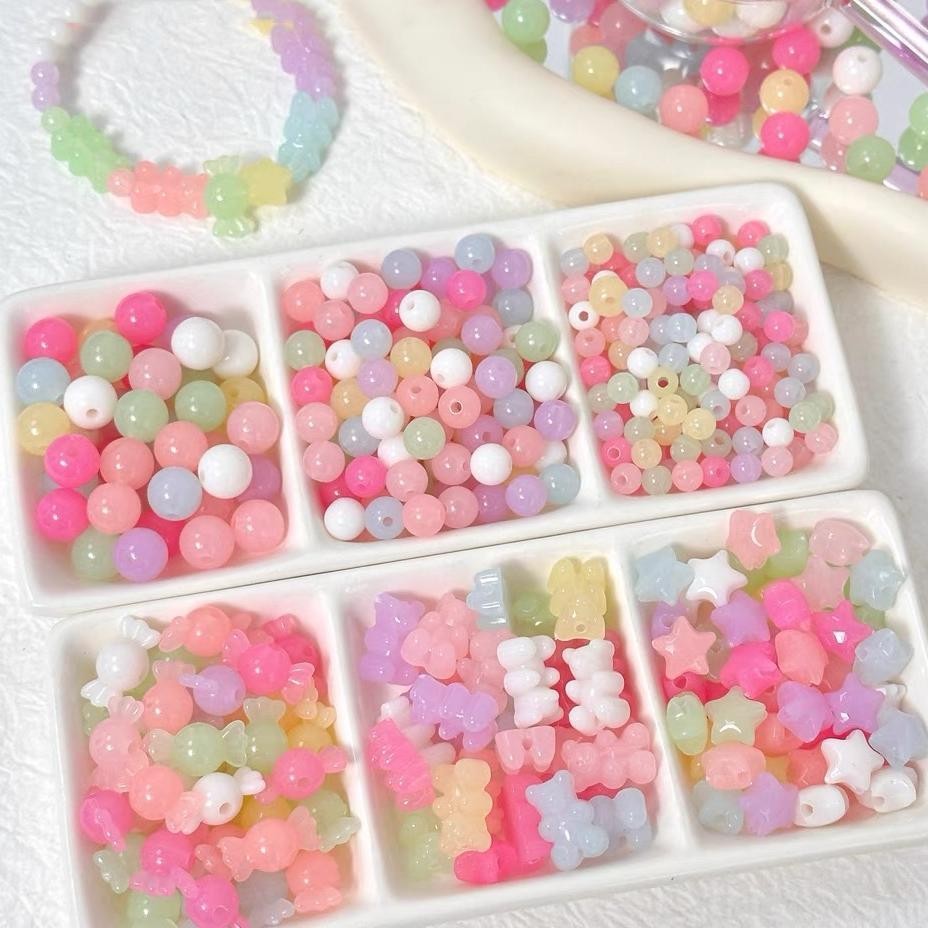 St. kunkka ลูกปัดเยลลี่ ดาว ลูกปัดเยลลี่หมี วัสดุเครื่องประดับเครื่องประดับที่ทำด้วยมือ DIY