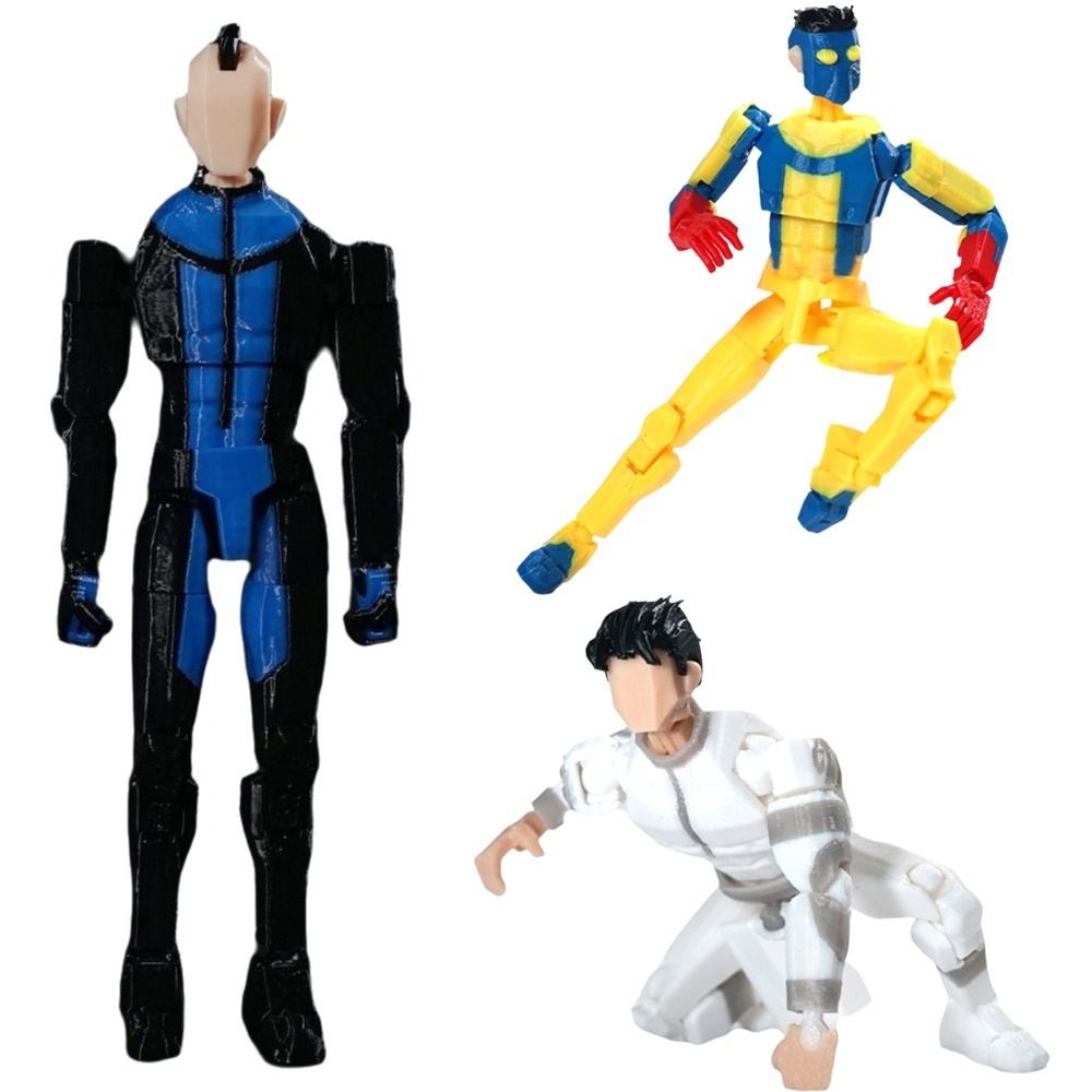 แอ็คชั่นฟิกเกอร์พิมพ์ลาย HONE, การแปลงร่างรูปทรงหลายข้อต่อ, ฟิกเกอร์ Invincible 3.0 Superheroes Invi
