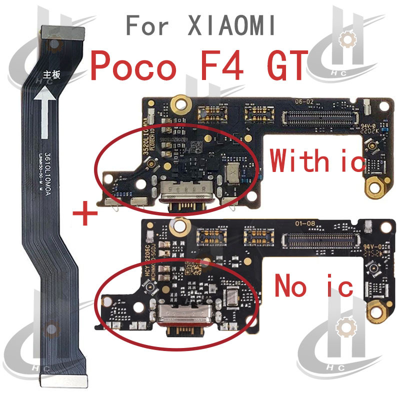 ใหม่สําหรับ Xiaomi Poco F4 GT Charger USB Connector Dock ชาร์จพอร์ตแจ็คบอร์ด Flex หลักเมนบอร์ดการเชื่อมต่อ Flex เปลี่ยนชิ้นส่วน