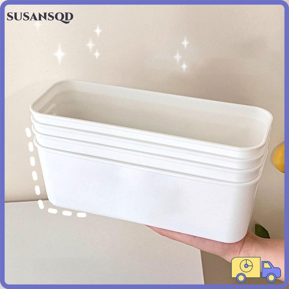 SUSANSQD ถังเก็บในครัว, กล่องเก็บเดสก์ท็อปเครื่องสําอาง Sundries ความจุขนาดใหญ่, ภาชนะออแกไนเซอร์วางซ้อนกันได้