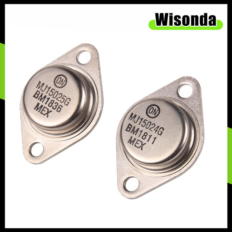 2 คู่เดิมกึ่งเสียง MJ15024 MJ15025 MJ15024G MJ15025G 500V 16A 240W Hifi Gold Seal Audio คู่