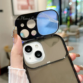 เคสมือถือDIYกระจกแต่งหน้า พับเก็บได้ กรณีน่ารัก case for iPhone 16ProMax 15PLUS/14/13/12 Pro /11 /XS Max/XR/X|8/7 Plus