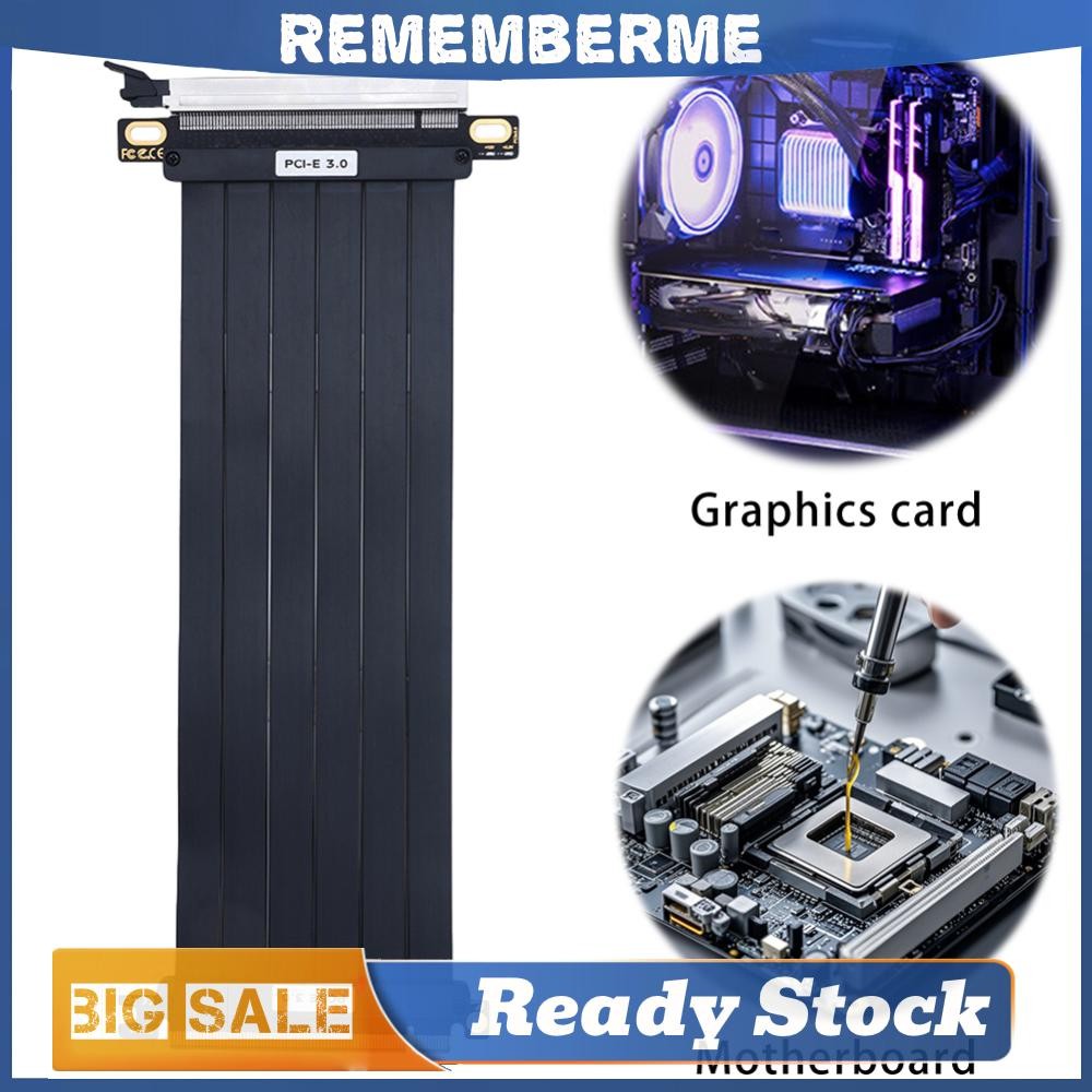 สายไรเซอร์ PCI-E 3.0 180 องศา PCIe 3.0 X16 การ์ดขยายแบบยืดหยุ่นความเร็วสูง