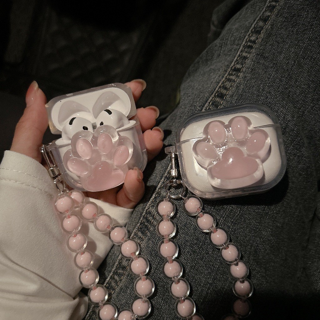 Siam【 เท้าแมวชมพู 】เคสหูฟัง i12 i11 i13 เคสใสการ์ตูนนูน 1 2 3 เคสหูฟังบลูทูธ gen gen1 gen2 เคสหูฟังไ