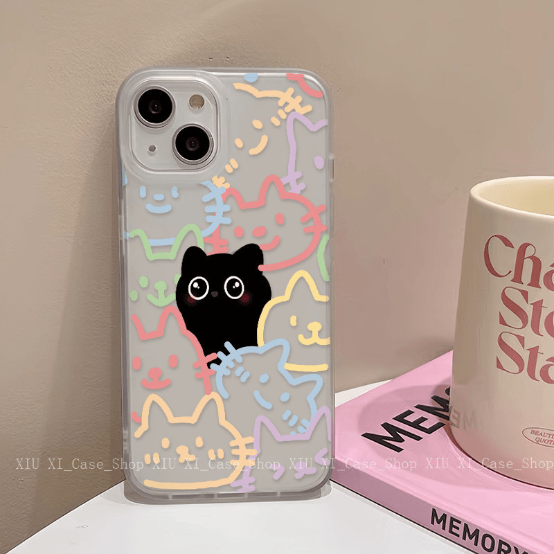 🧸กรณีโทรศัพท์เข้ากันได้กับ IPHONE 16PRO MAX 15PRO MAX 14PRO MAX iPhone 13 Pro 12 PRO 7PLUS สครับ ป้อ