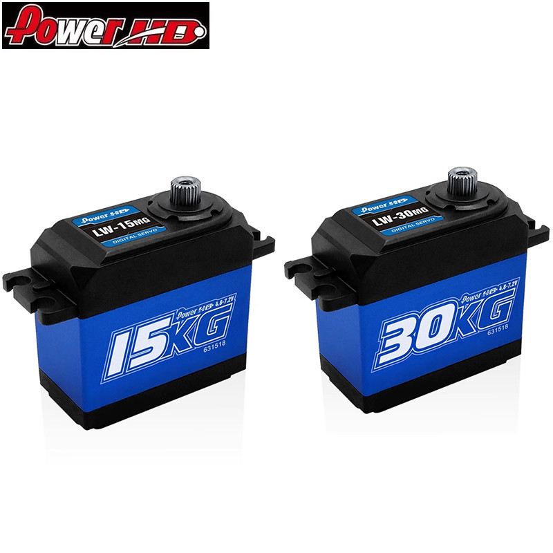 Power HD LW15MG LW30MG แรงบิดสูง 4.8-7.2V 15KG 30KG กันน้ําเกียร์โลหะ Servo สําหรับ RC รุ่นรถ