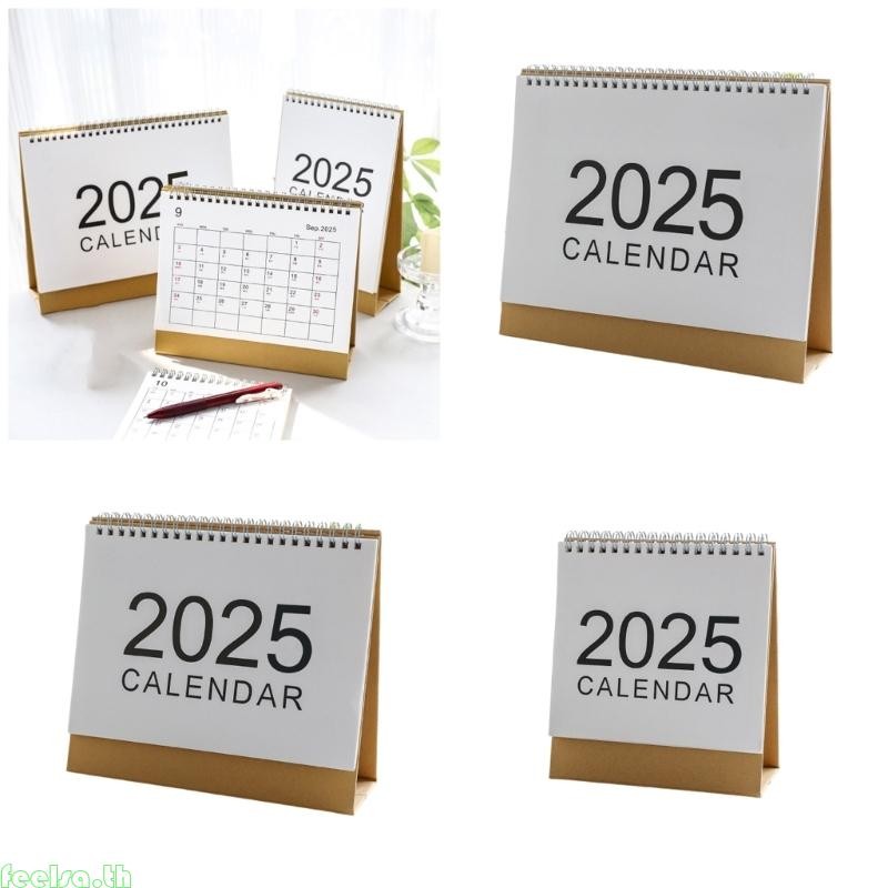 รู้สึก 2025 ปฏิทินตั้งโต๊ะ ปฏิทินปีที่เรียบง่าย ปฏิทินขนาดเล็ก ปฏิทินยืน ปฏิทินรายเดือน ปฏิทินสํานักงาน ประจําปี