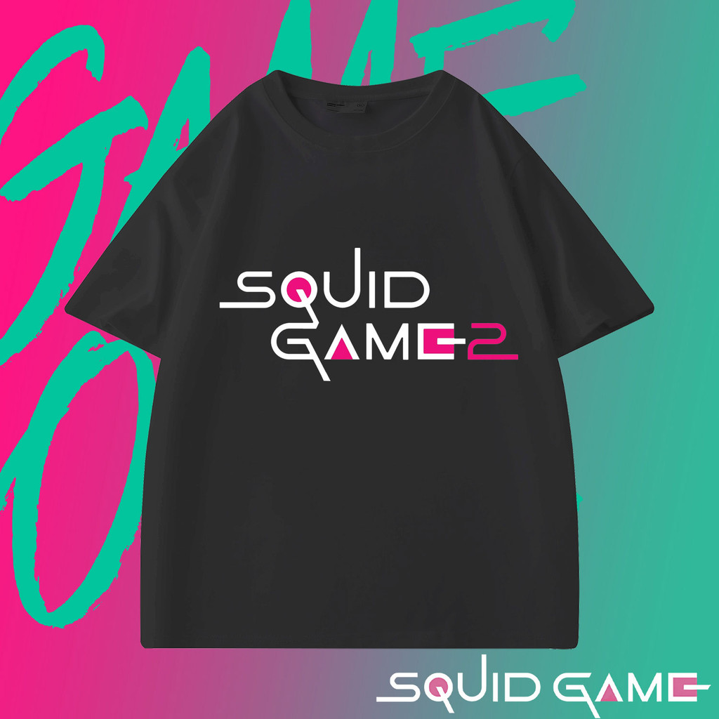 Unisex Squid Game 2 T-shirt ปลาหมึกเกม 2 เสื้อยืดผู้ชายและผู้หญิงผ้าฝ้ายด้านบน 031