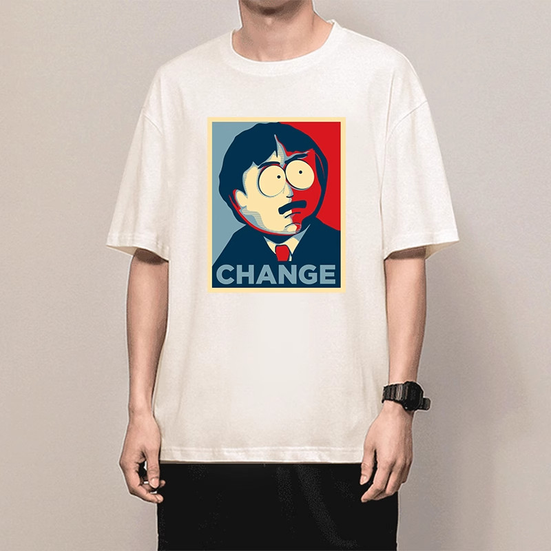 (จัดส่งตลอด 24 ชั่วโมง)Woo Right ใหม่ Straw StrawPark South Park เสื้อยืดแขนสั้นชายเสื้อยืดเยาวชนการ์ตูนเสื้อผ้าสีขาว