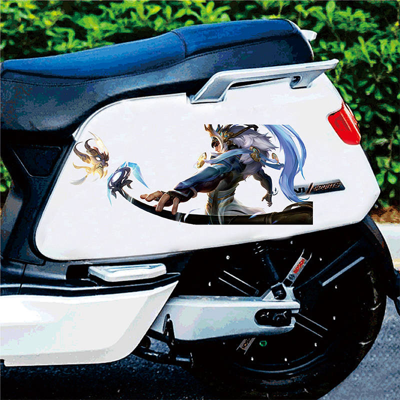 【Ready Stock】 Electric Motorcycle Bumper Stickers Paper King Glory Bumper Stickers Calf Little Turtl