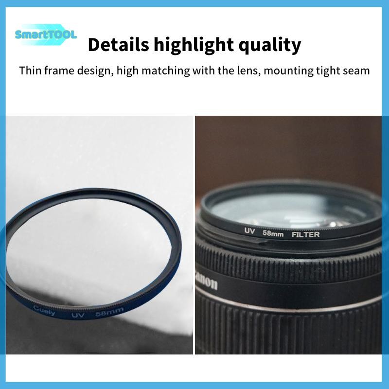Utzn> 37 40.5 43 46 49 52 55 58 62 67 72 77 82 มม.เลนส์ HD UV Digital Filter เลนส์ป้องกันฟิล์มสําหรับ Canon Nikon Sony SLR กล้อง 99.9% ใหม่