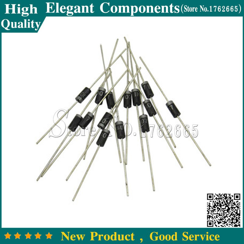 100pcs 1N4001 DO-41 IN4001 1A/1200V Rectifier Diode จัดส่งฟรี