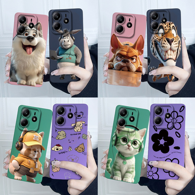 เคสโทรศัพท์สําหรับ Redmi หมายเหตุ 14 5G ปลอกการ์ตูนสวยป้องกันซิลิโคนอ่อนนุ่มปกหลังสําหรับ Xiaomi Redmi Note14 กันชน
