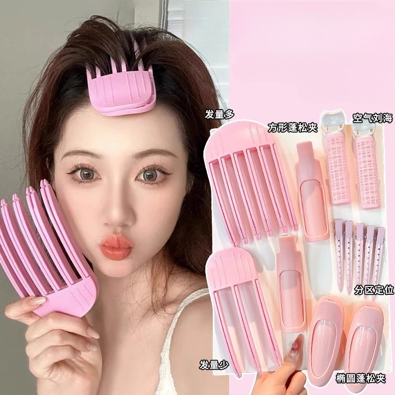 ใหม่ 2025 หยาบสูงด้านบนปุยสิ่งประดิษฐ์ลมพลาสติกหวีแผ่นกิ๊บด้านข้างเรียบคลิปผู้หญิงรากผมแก้ไขคลิปจัดแต่งทรงผม