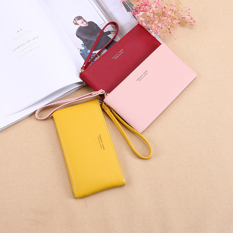 ซิปกระเป๋าคลัทช์กระเป๋าใส่เหรียญกระเป๋าสตางค์สไตล์ใหม่สุภาพสตรีกระเป๋าสตางค์ยาวความจุขนาดใหญ่สุภาพสตรีกระเป๋าสตางค