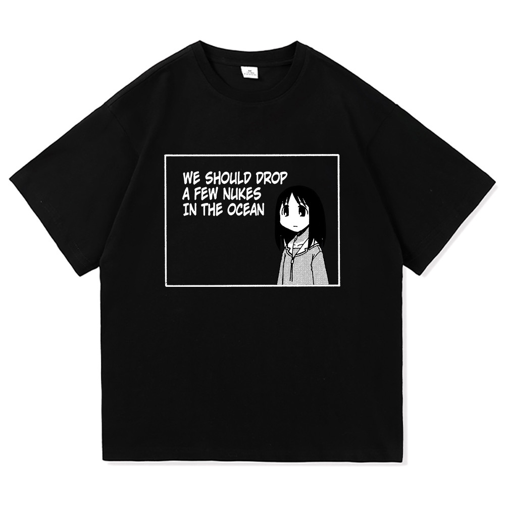 new hot Azumanga Daioh T เสื้อแฟชั่นผู้ชาย/ผู้หญิง Harajuku น่ารักสาวอะนิเมะอ้าง TShirt Unisex VINTA