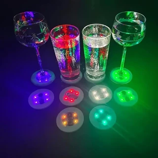 ที่รองแก้ว LED เรืองแสง ที่รองแก้วเครื่องดื่มเรืองแสง ที่รองแก้ว LED หลากสี ที่รองแก้วไฟสร้างบรรยากาศ