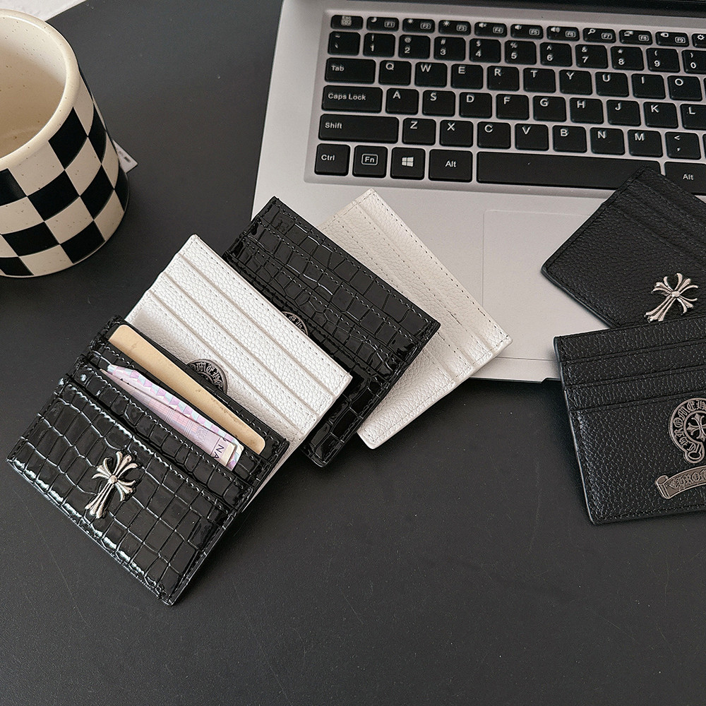 Luxury Card Holders Lichey Pattern Fashion Chro 7 Slots Black Crocodile White