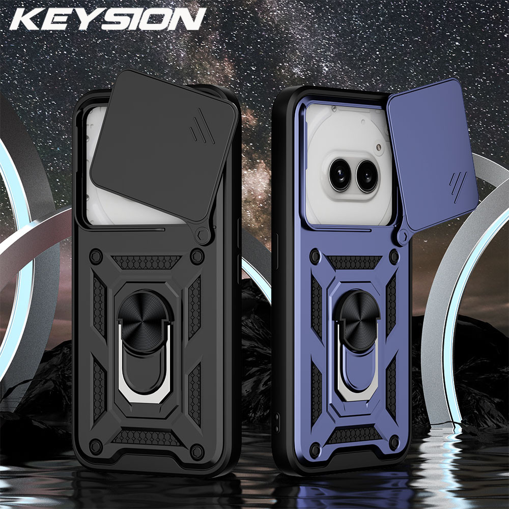 Keysion เกราะกันกระแทกสําหรับไม่มีอะไรโทรศัพท์ 2A Plus สไลด์ป้องกันกล้องแหวนโทรศัพท์ฝาหลังสําหรับโทร