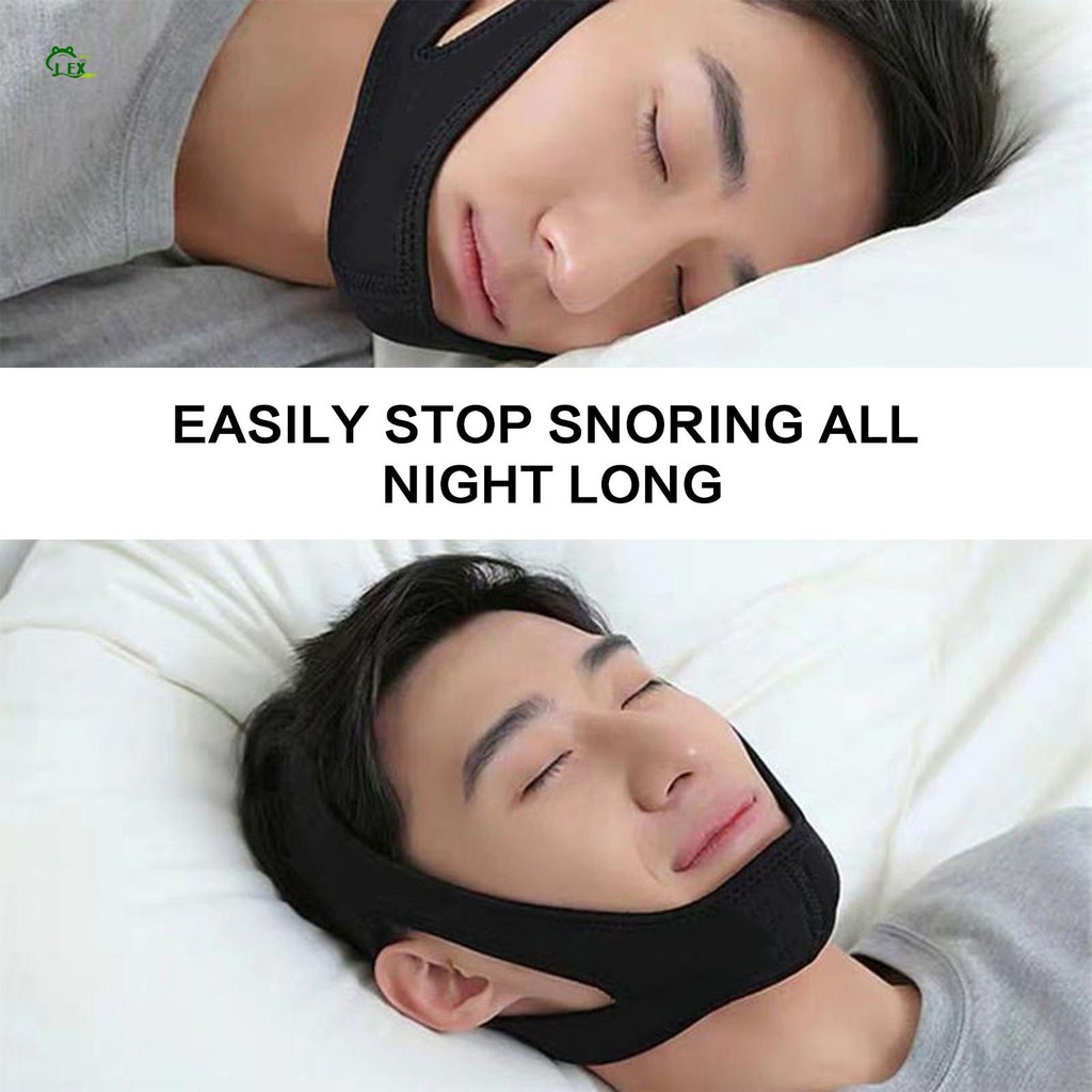 สายรัดคางป้องกัน Snore แบบปรับได้ สายรัดการนอนกรนอย่างมีประสิทธิภาพ สายรัดปาก