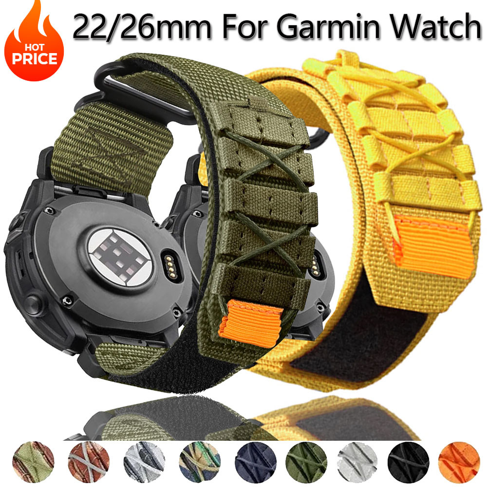 Quick Fit สายไนลอนสําหรับนาฬิกา Garmin Fenix8 51 มม.47 มม.7 7X 6X Pro/Epix Pro Gen 2/Fenix6 5Plus 5XPlus 22 26 มม.สายนาฬิกาแบบถัก