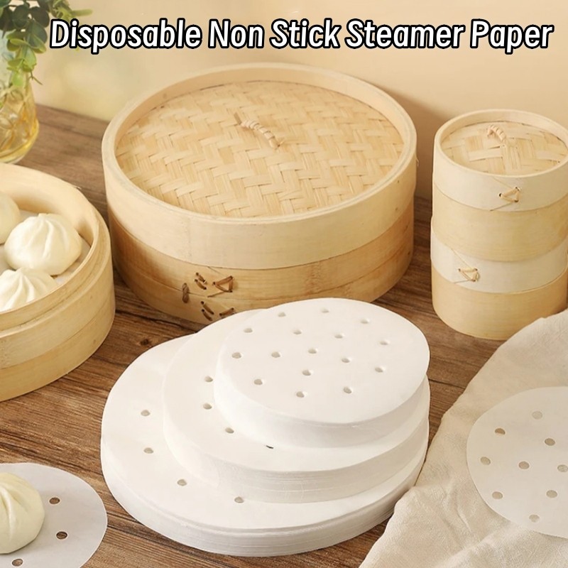 50/100/200 ชิ้นอัพเกรด Air Fryer กระดาษ Air Fryer กระดาษทิ้ง Liner กระดาษ Perforated