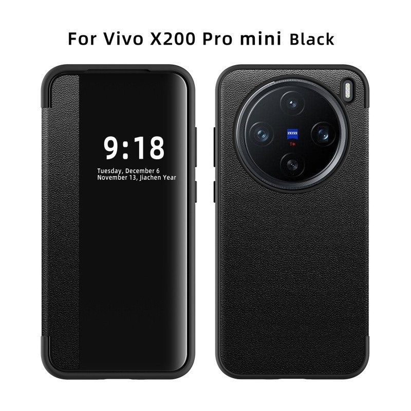 Luxury Business Plain Leather Flip Phone  Case For VIVO X200 Pro MIni X200 Pro X100 X90 X80 X70 X60 