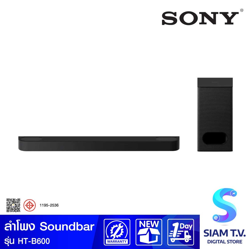 SONY ลำโพง Soundbar BRAVIA Theatre Bar 6 รุ่น HT-B600 โดย สยามทีวี by Siam T.V.
